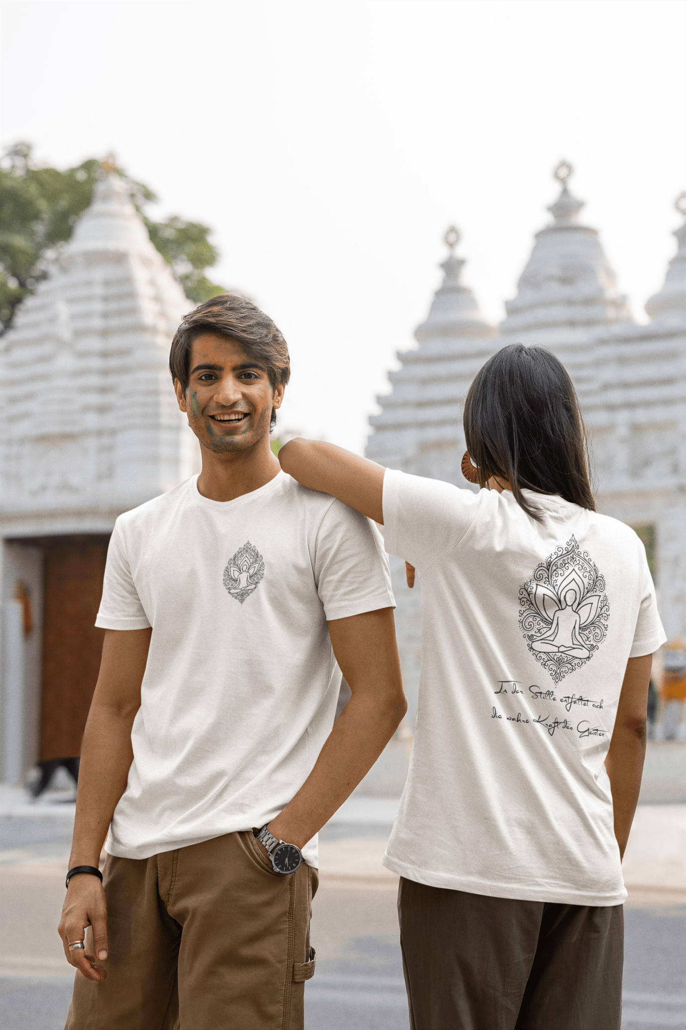 Unisex - Bio - Baumwoll - T-Shirt Lotus - Zen - YogaStylz
