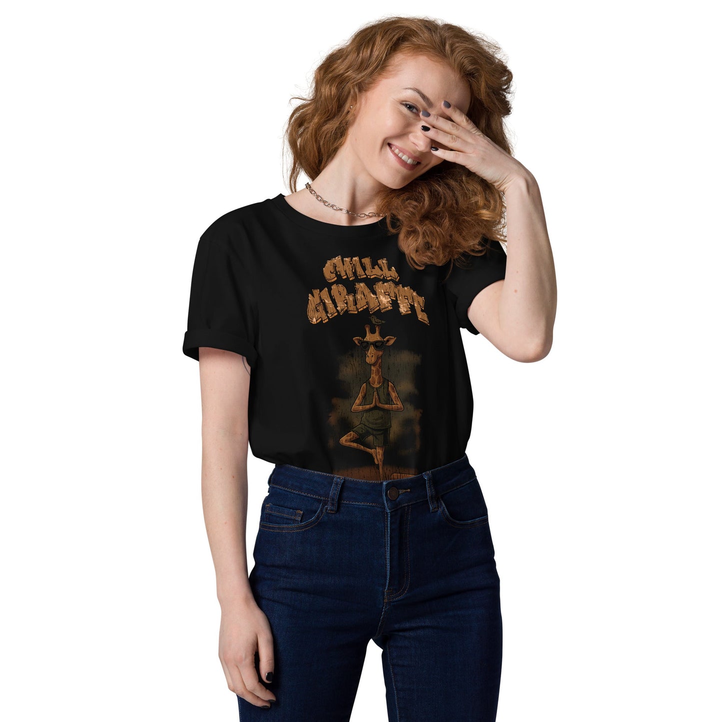 Unisex - Bio - Baumwoll - T-Shirt "Zen Giraffe" - YogaStylz