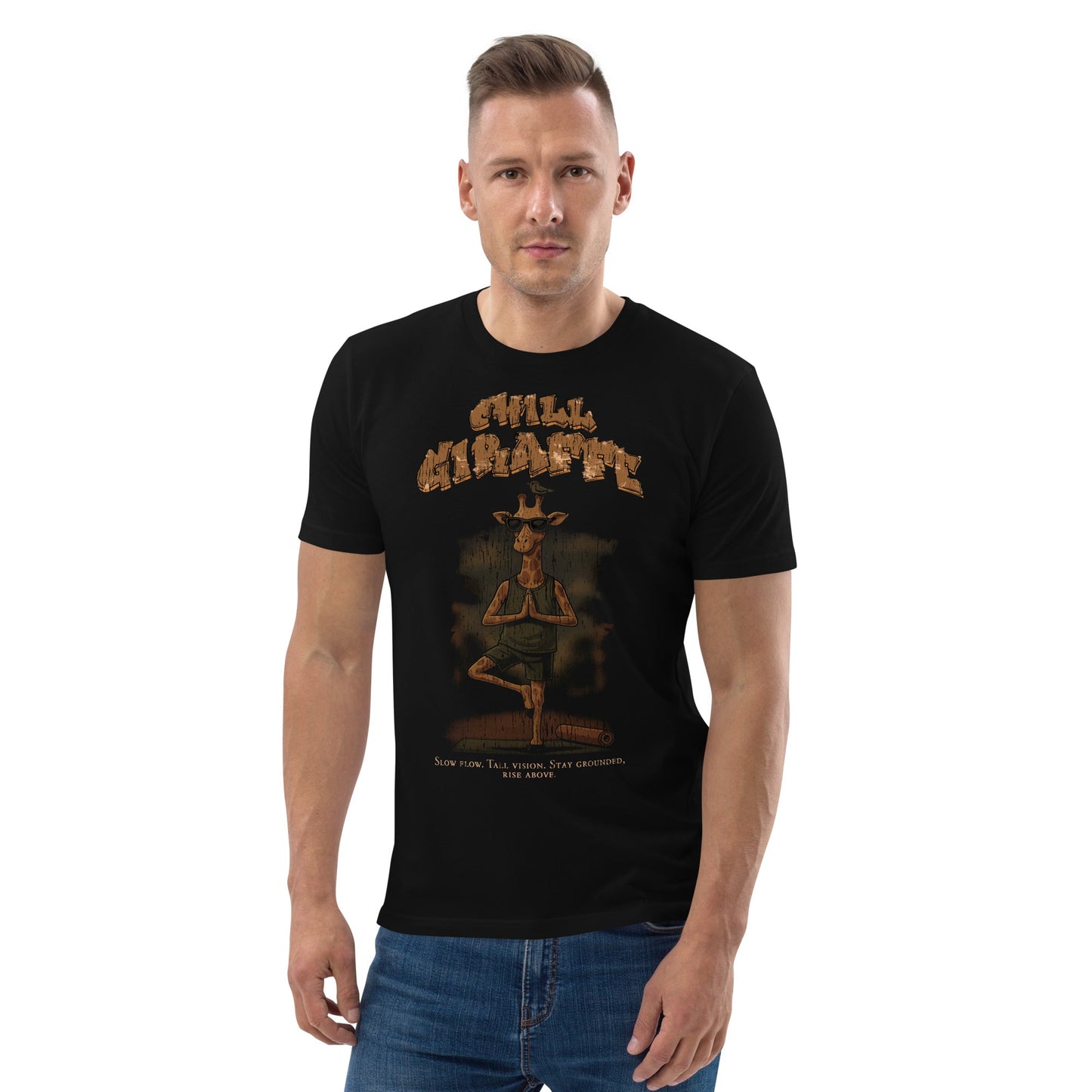 Unisex - Bio - Baumwoll - T-Shirt "Zen Giraffe" - YogaStylz