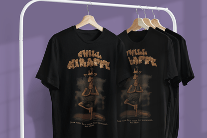 Unisex - Bio - Baumwoll - T-Shirt "Zen Giraffe" - YogaStylz