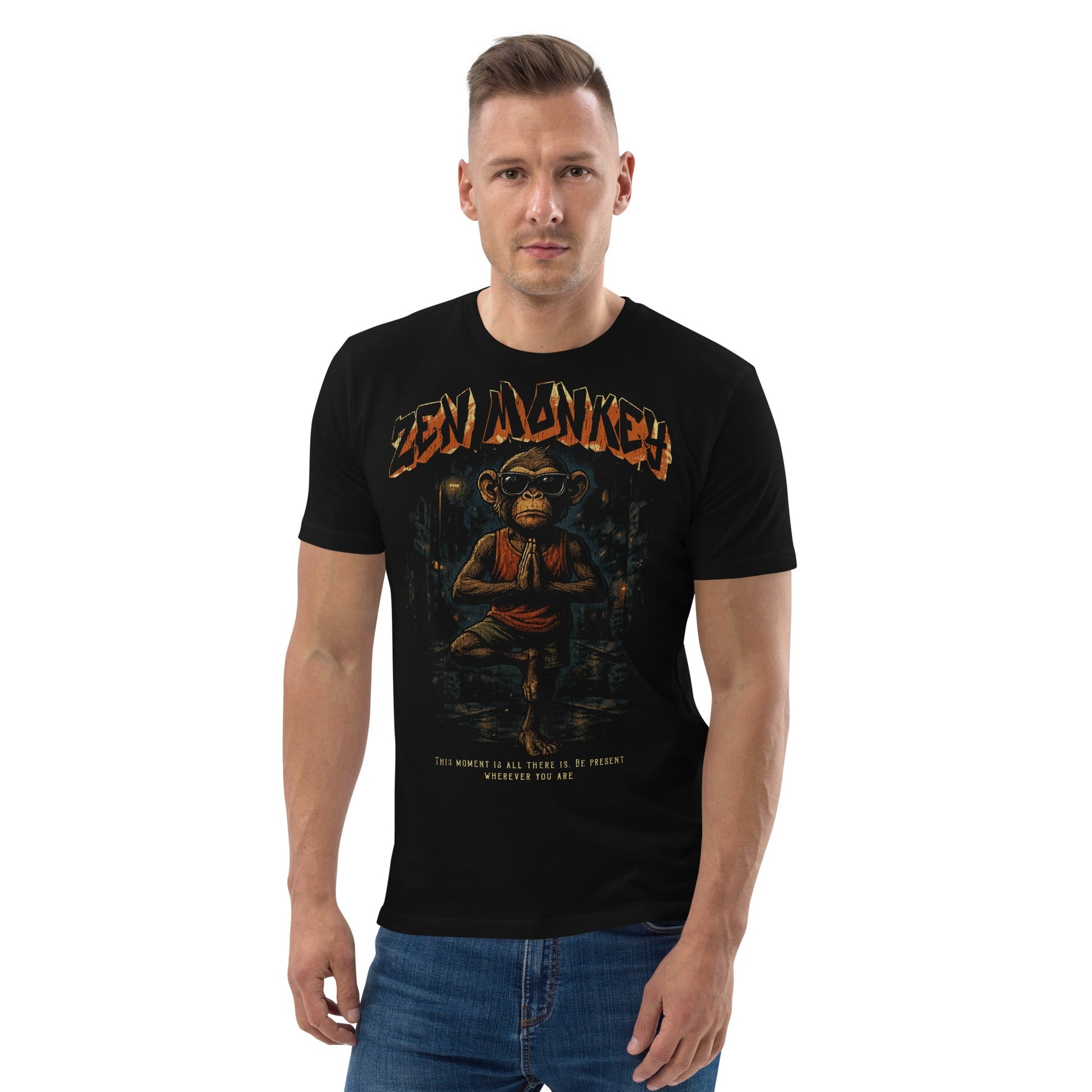 Unisex - Bio - Baumwoll - T-Shirt "Zen Monkey" - YogaStylz
