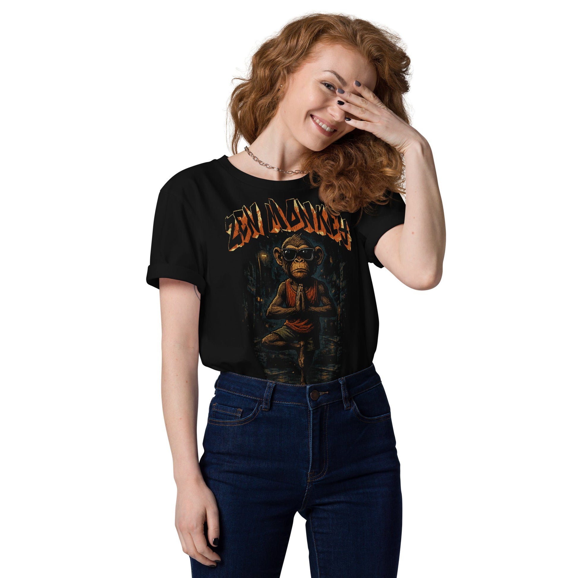 Unisex - Bio - Baumwoll - T-Shirt "Zen Monkey" - YogaStylz