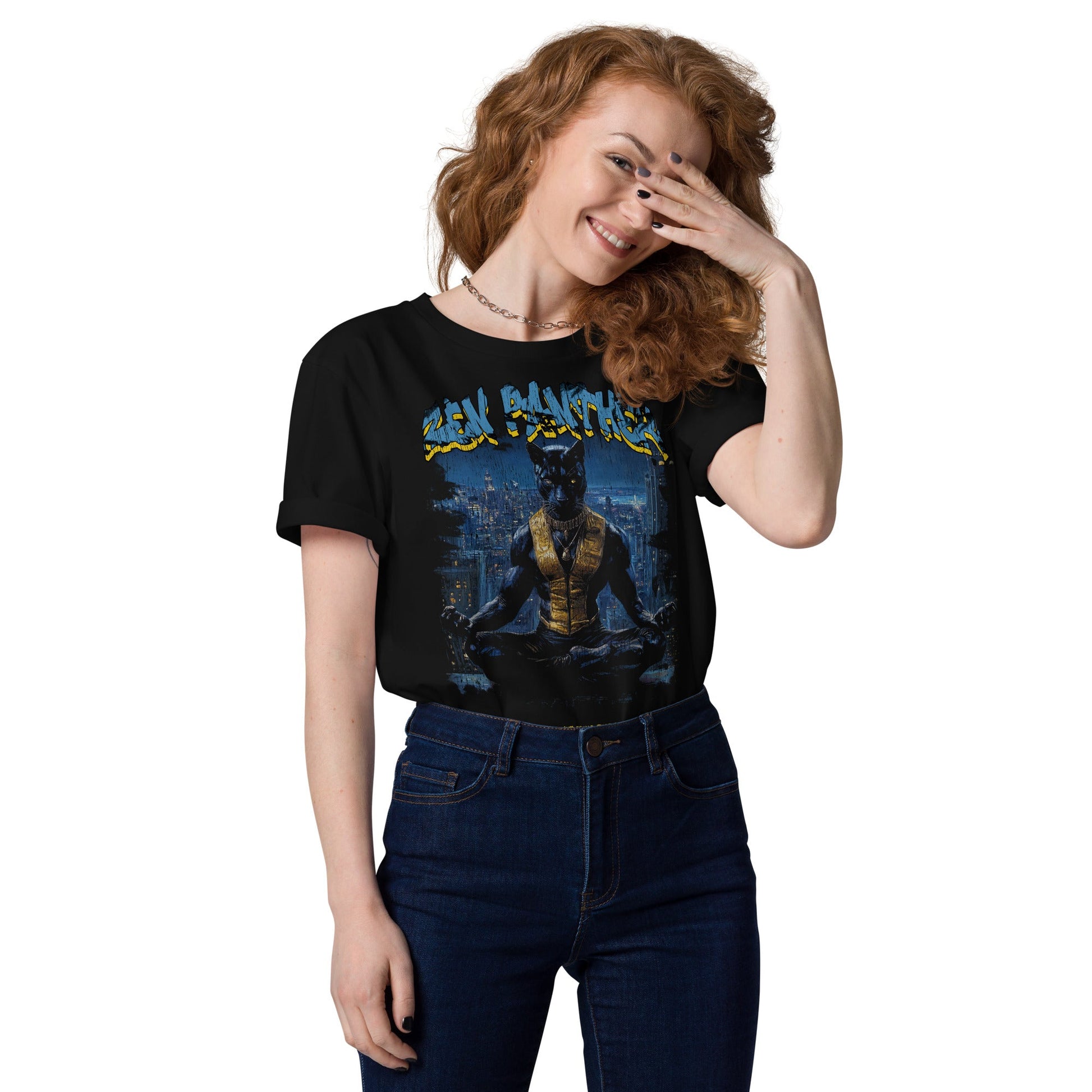 Unisex - Bio - Baumwoll - T-Shirt "Zen Panther" - YogaStylz