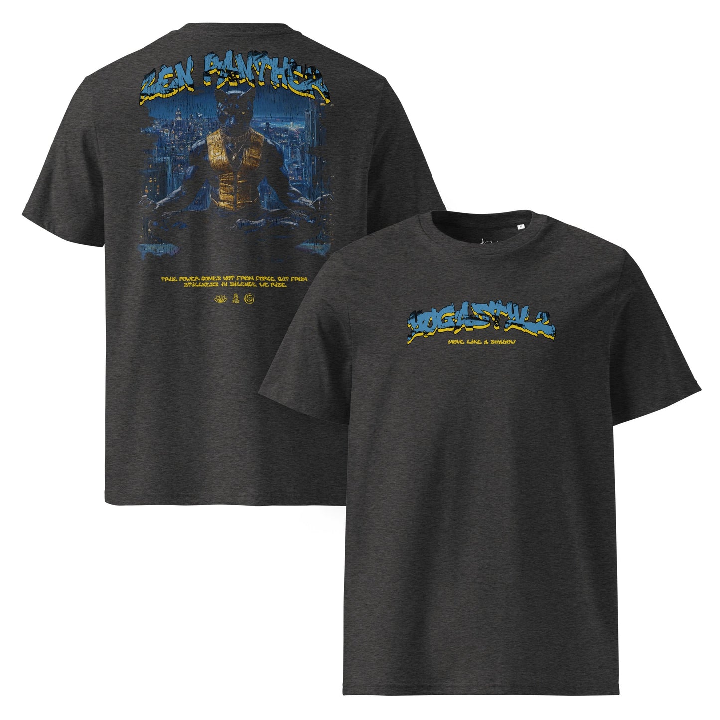 Unisex - Bio - Baumwoll - T-Shirt "ZEN PANTHER" - YogaStylz