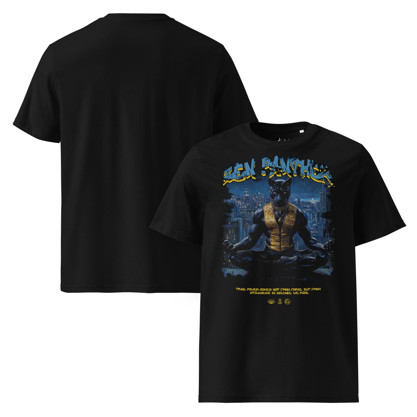 Unisex - Bio - Baumwoll - T-Shirt "Zen Panther" - YogaStylz