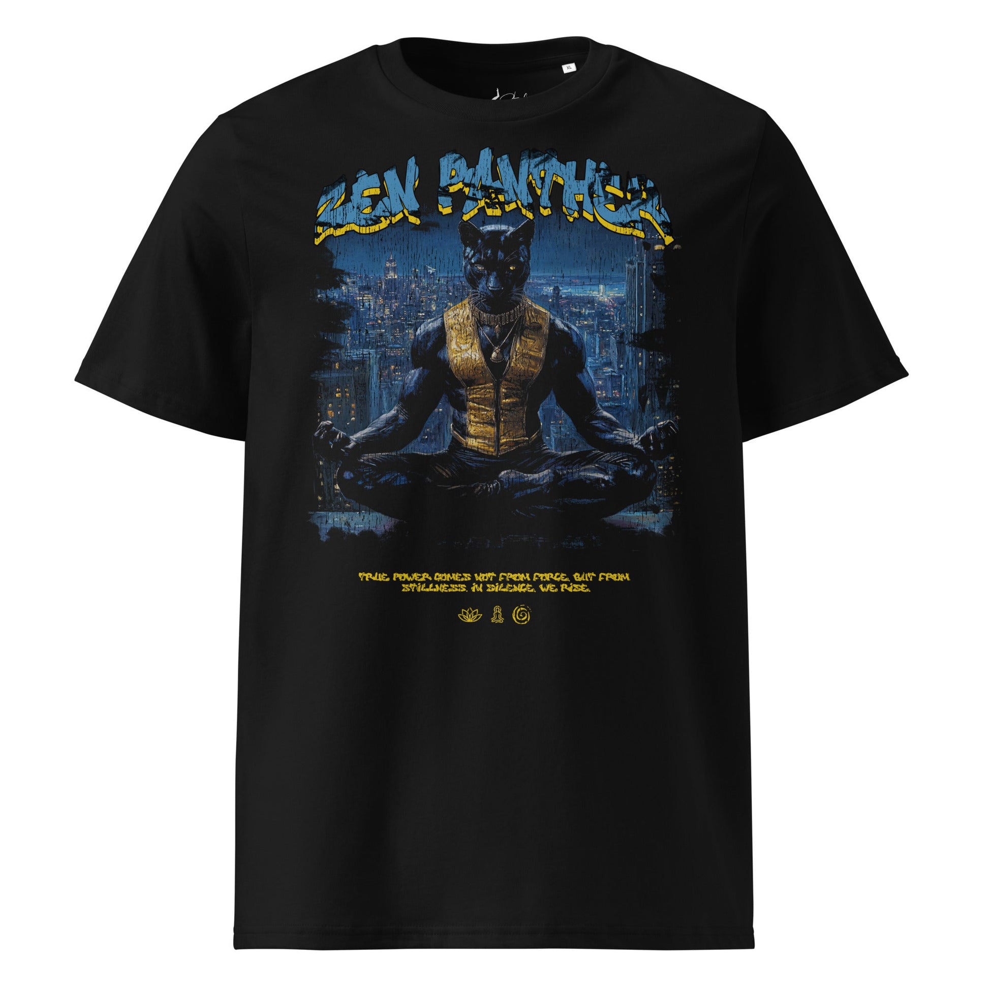 Unisex - Bio - Baumwoll - T-Shirt "Zen Panther" - YogaStylz
