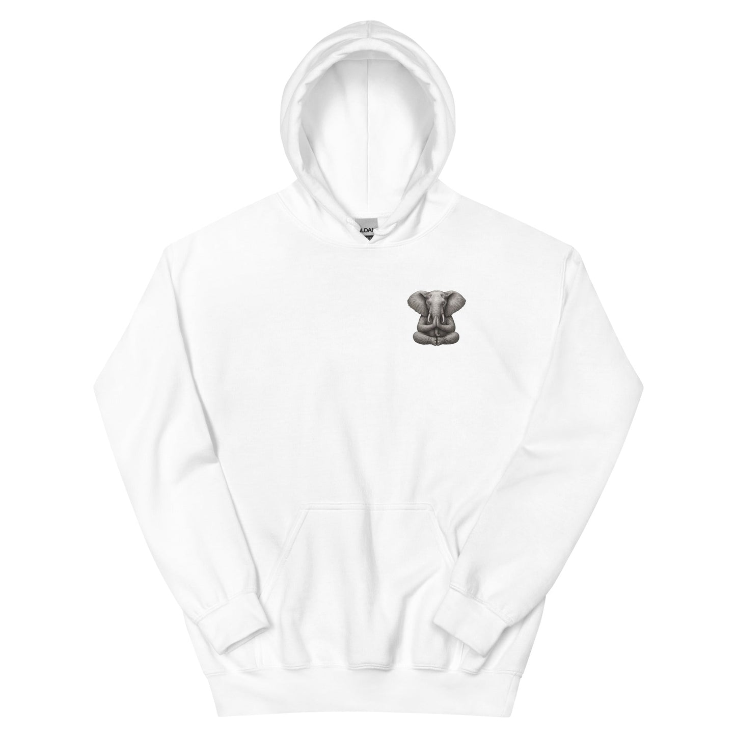 Unisex - Kapuzenpullover - Yoga Hoodie Elefant – Stillness builds strength – Spiritueller Unisex Kapuzenpullover – Boho Design – Achtsamkeit & Komfort - YogaStylz