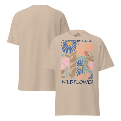 Wildflower T-Shirt | Be Like a Wildflower Shirt | Klassisches Baumwollshirt | Boho - YogaStylz