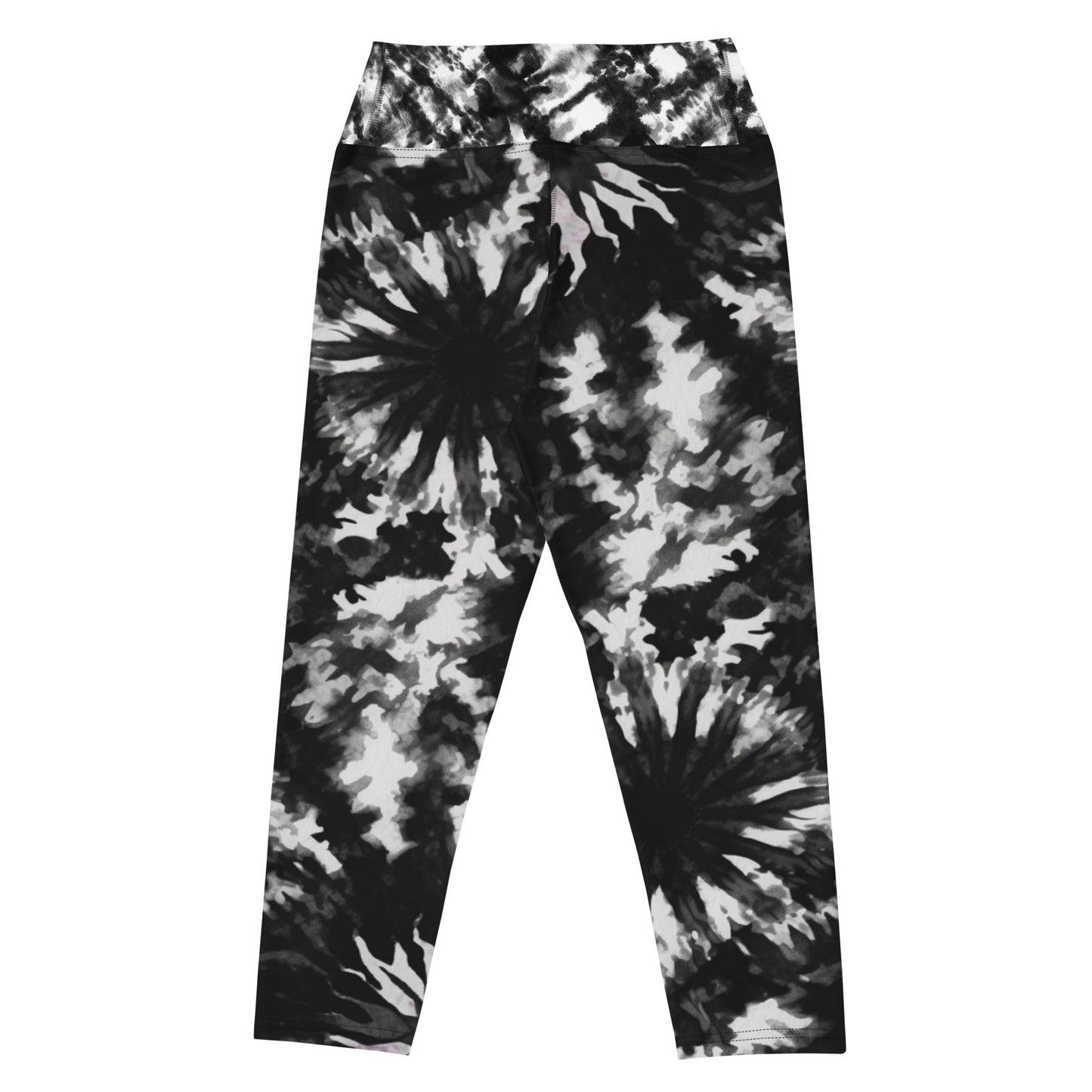 Yoga - Capri - Leggings in Schwarz - Weißer Batik - Optik - YogaStylz