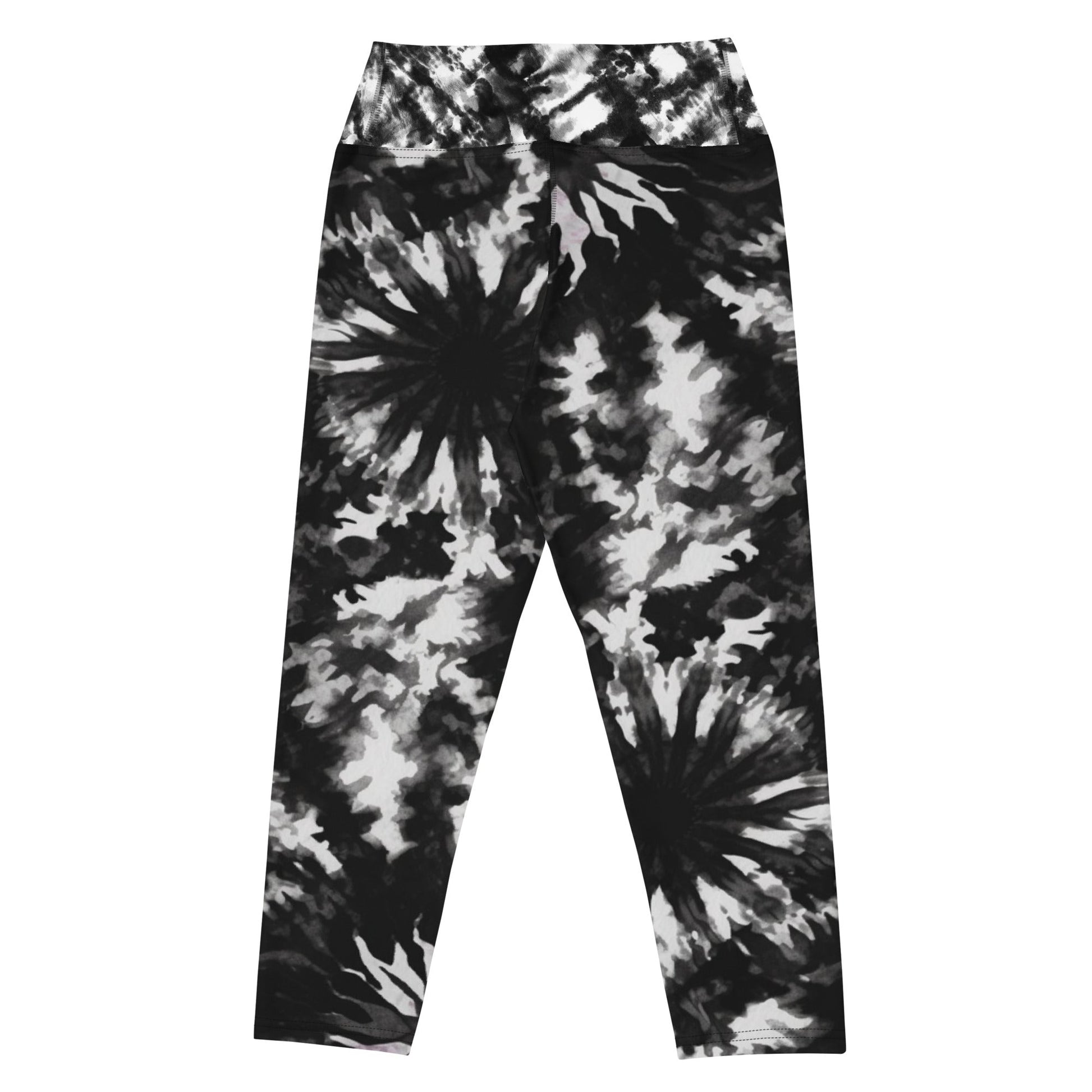 Yoga - Capri - Leggings in Schwarz - Weißer Batik - Optik - YogaStylz