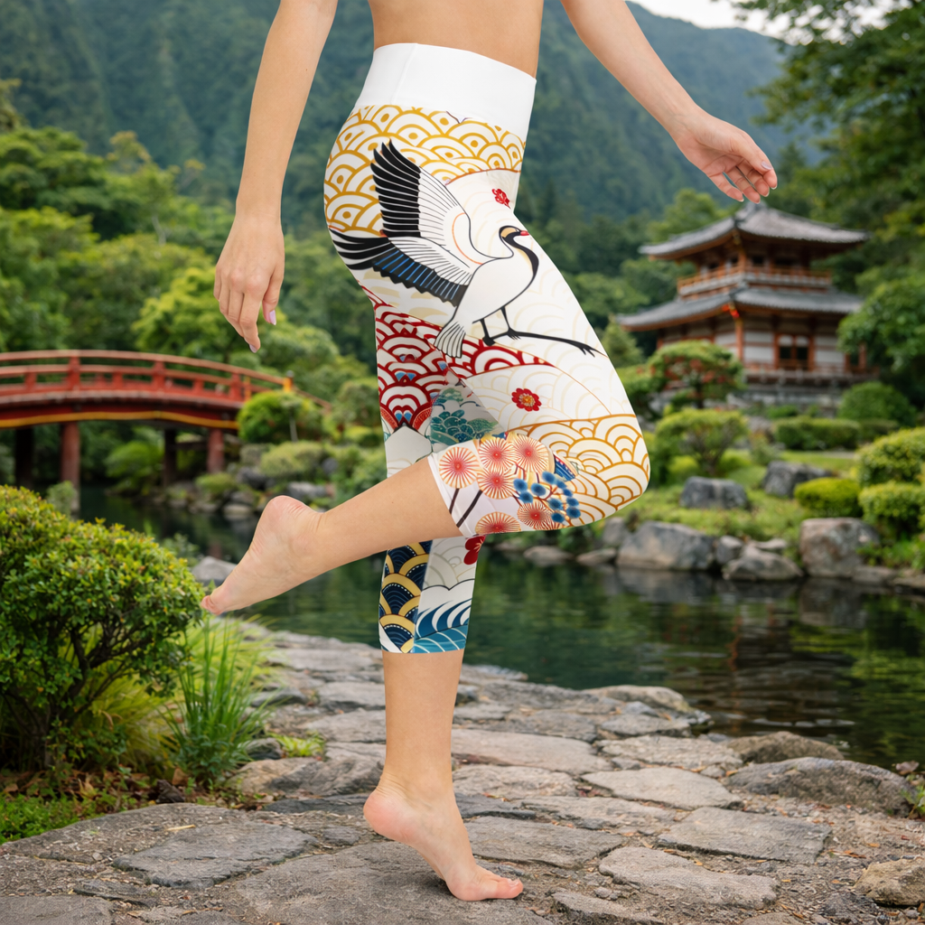Yoga - Capri - Leggings mit abstraktem Muster - YogaStylz