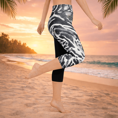 Yoga - Capri - Leggings mit Leoparden - Print - YogaStylz