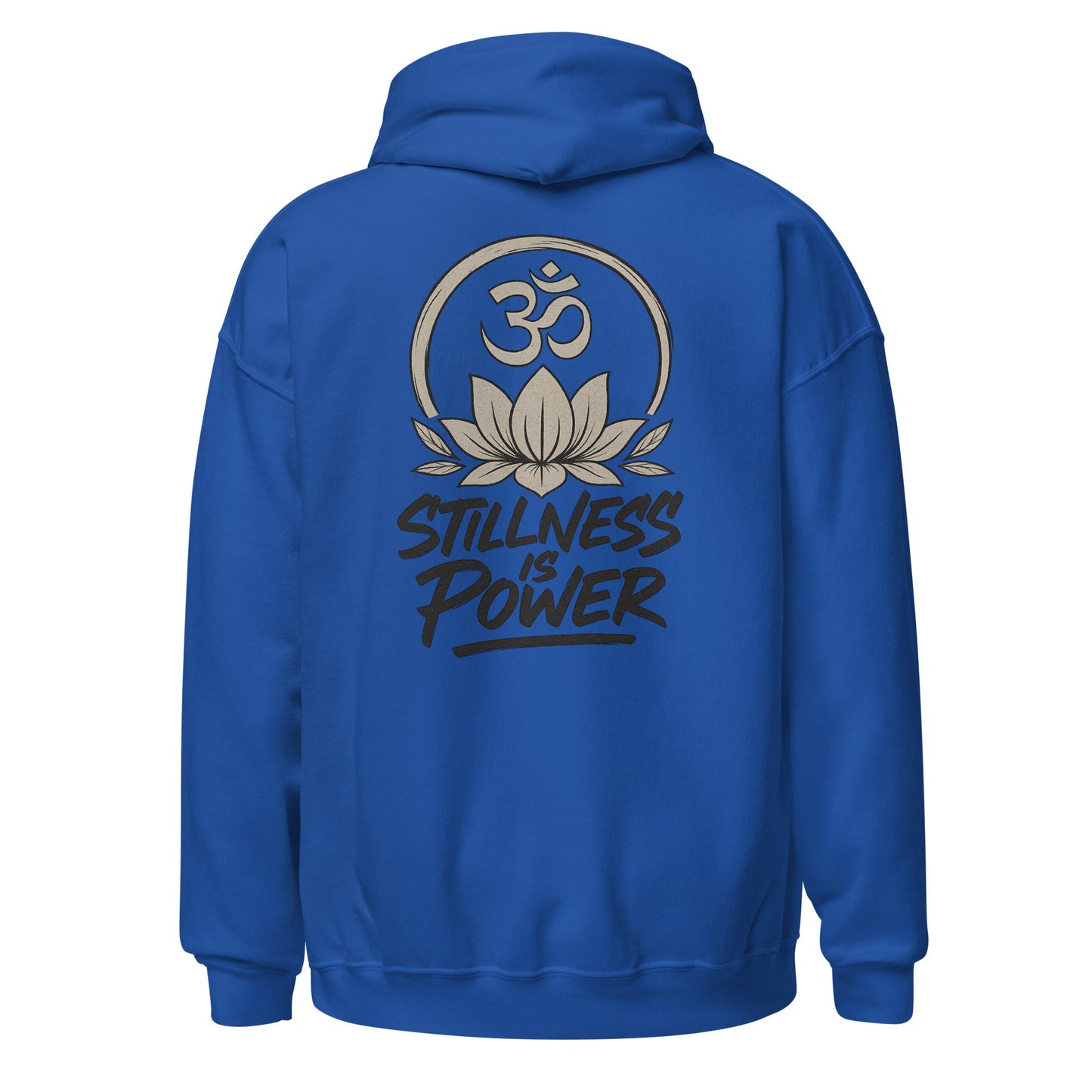 Yoga Hoodie Om Lotus – Stillness is Power – Spiritueller Boho Kapuzenpullover – Unisex – Achtsamkeit Streetwear - Unisex - Kapuzenpullover - YogaStylz