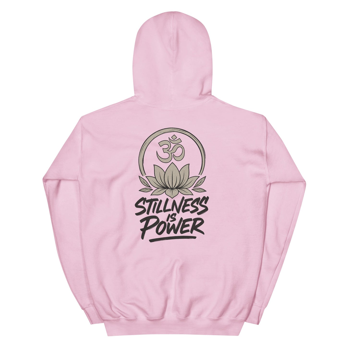 Yoga Hoodie Om Lotus – Stillness is Power – Spiritueller Boho Kapuzenpullover – Unisex – Achtsamkeit Streetwear - Unisex - Kapuzenpullover - YogaStylz