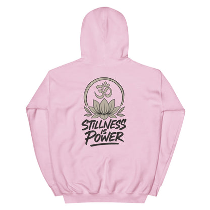 Yoga Hoodie Om Lotus – Stillness is Power – Spiritueller Boho Kapuzenpullover – Unisex – Achtsamkeit Streetwear - Unisex - Kapuzenpullover - YogaStylz