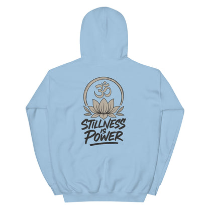 Yoga Hoodie Om Lotus – Stillness is Power – Spiritueller Boho Kapuzenpullover – Unisex – Achtsamkeit Streetwear - Unisex - Kapuzenpullover - YogaStylz