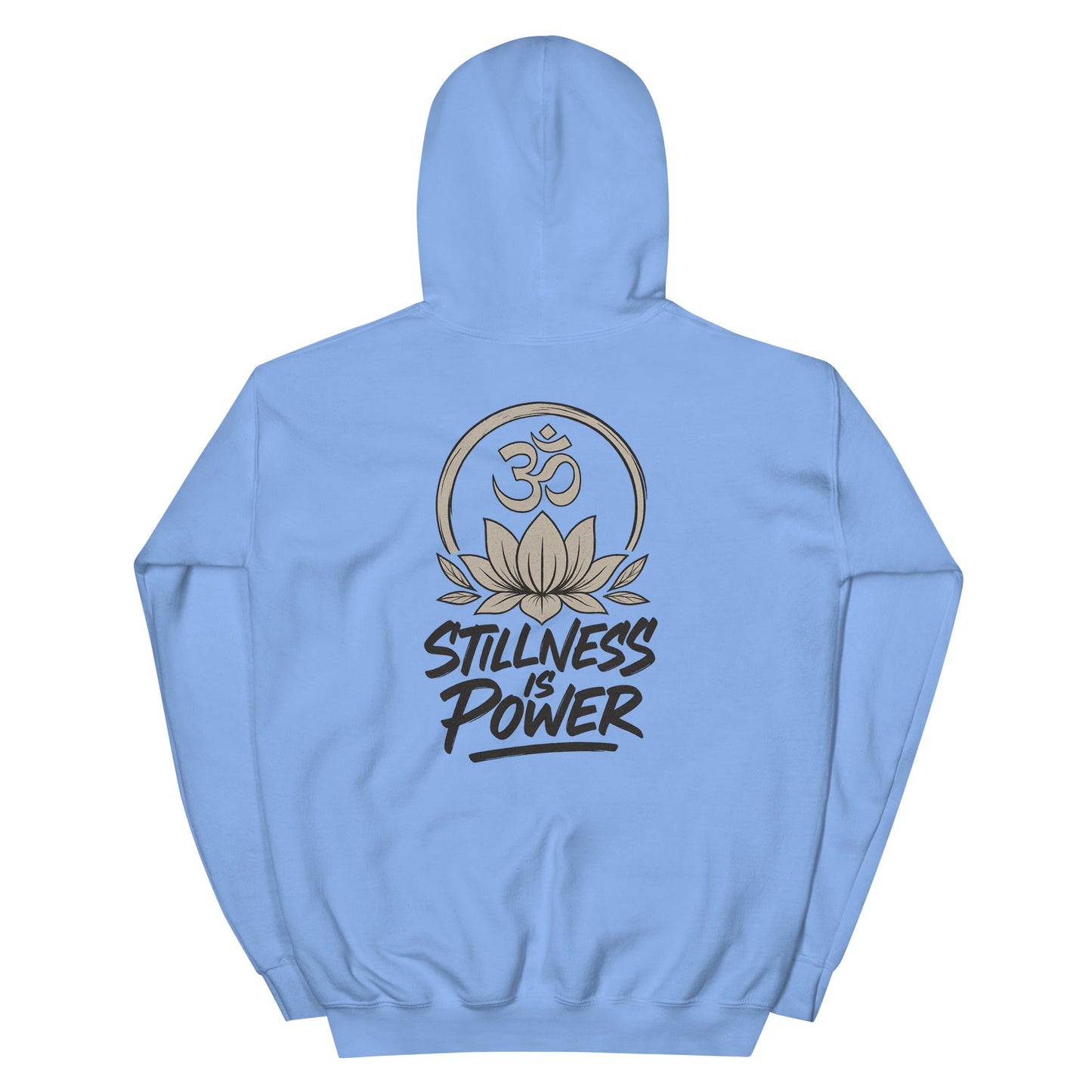 Yoga Hoodie Om Lotus – Stillness is Power – Spiritueller Boho Kapuzenpullover – Unisex – Achtsamkeit Streetwear - Unisex - Kapuzenpullover - YogaStylz