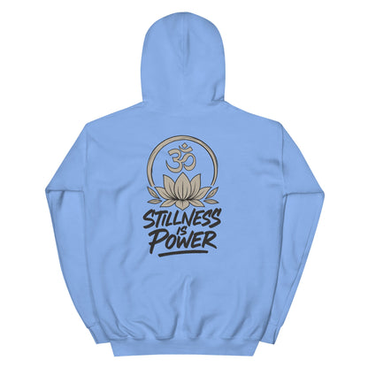 Yoga Hoodie Om Lotus – Stillness is Power – Spiritueller Boho Kapuzenpullover – Unisex – Achtsamkeit Streetwear - Unisex - Kapuzenpullover - YogaStylz