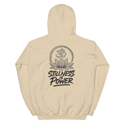 Yoga Hoodie Om Lotus – Stillness is Power – Spiritueller Boho Kapuzenpullover – Unisex – Achtsamkeit Streetwear - Unisex - Kapuzenpullover - YogaStylz