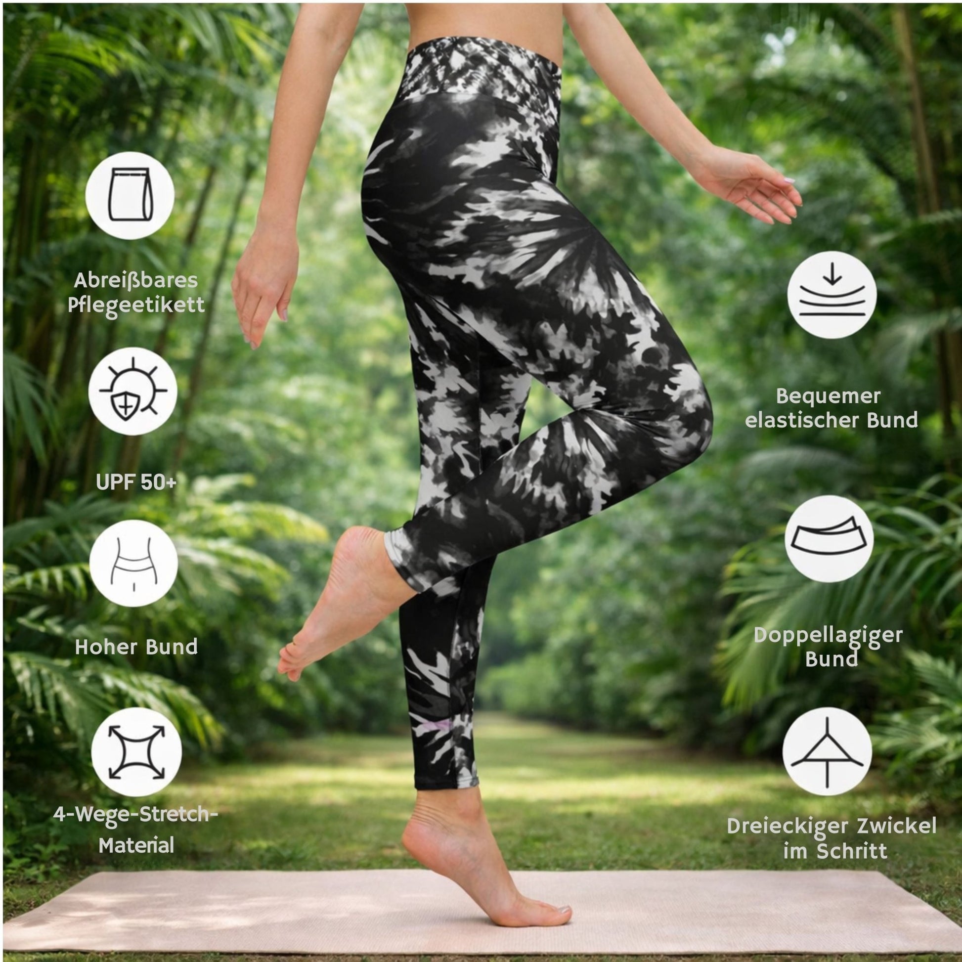 Yoga - Leggings im Tie - Dye Design - YogaStylz