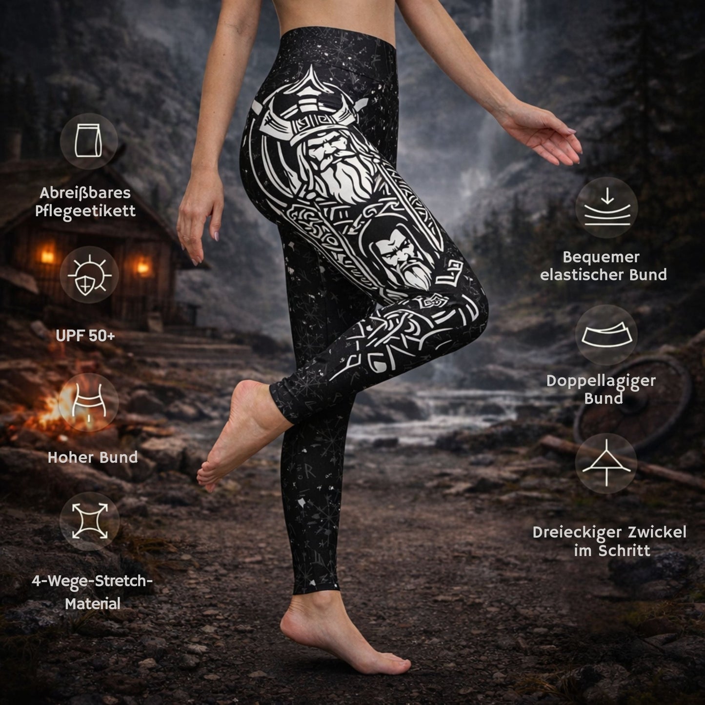 Yoga - Leggings im Wikinger Design - YogaStylz