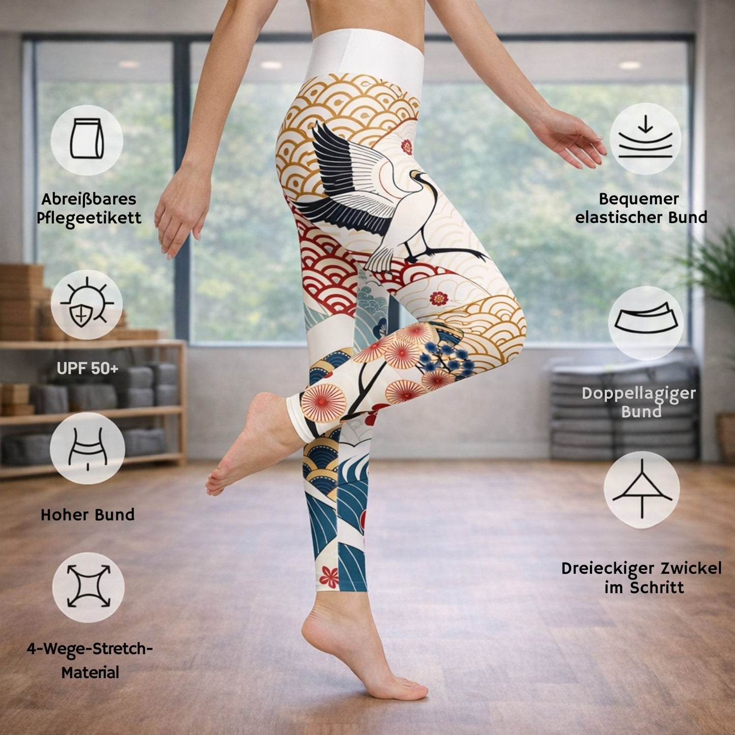 Yoga - Leggings mit abstraktem Muster - YogaStylz