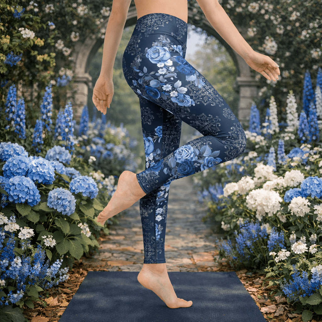 Yoga - Leggings mit Blumenmuster - YogaStylz