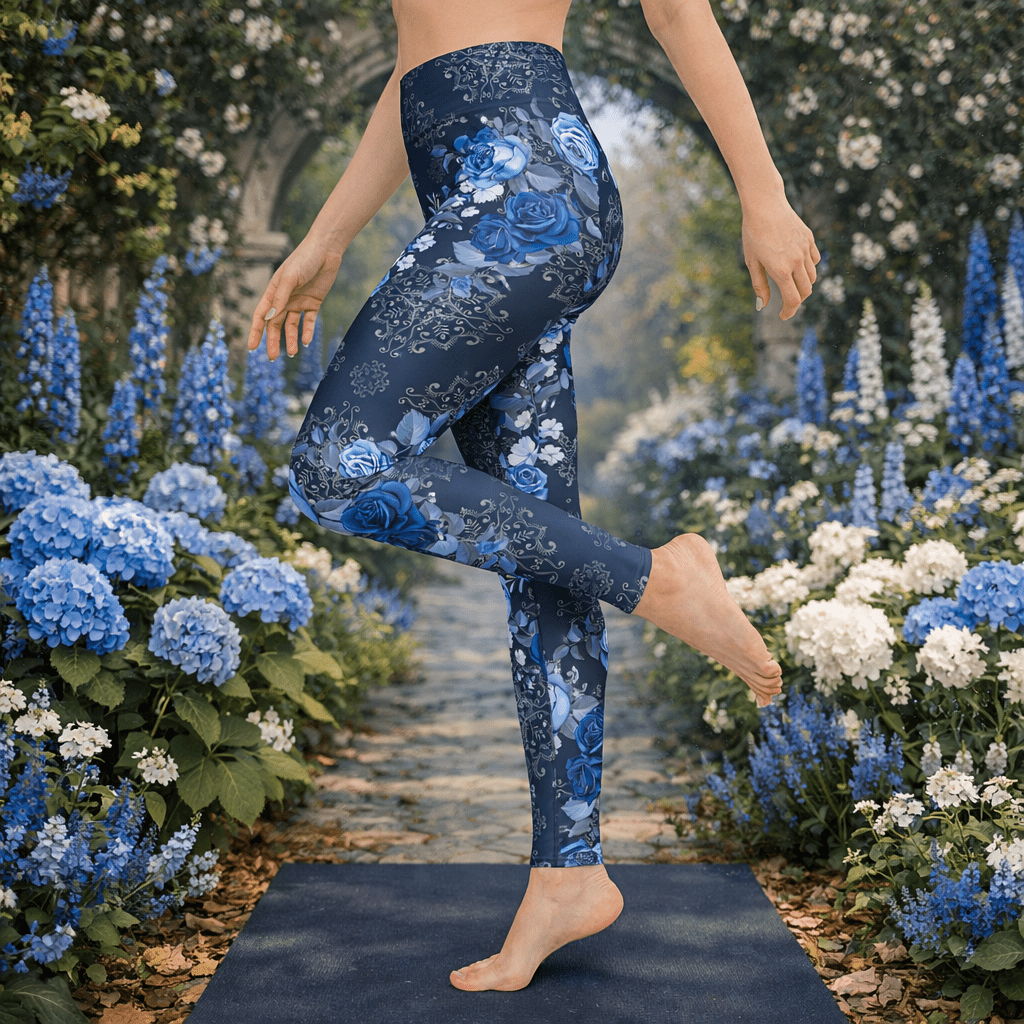 Yoga - Leggings mit Blumenmuster - YogaStylz