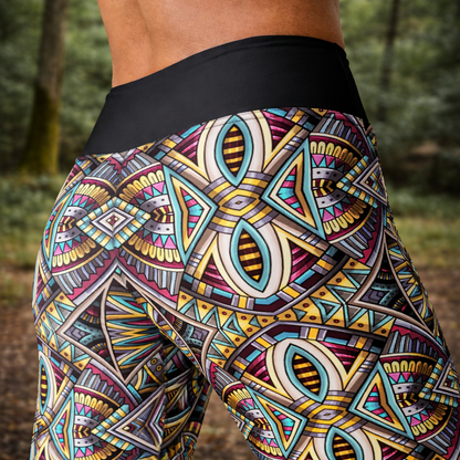 Yoga - Leggings mit buntem Mandala - Design - YogaStylz