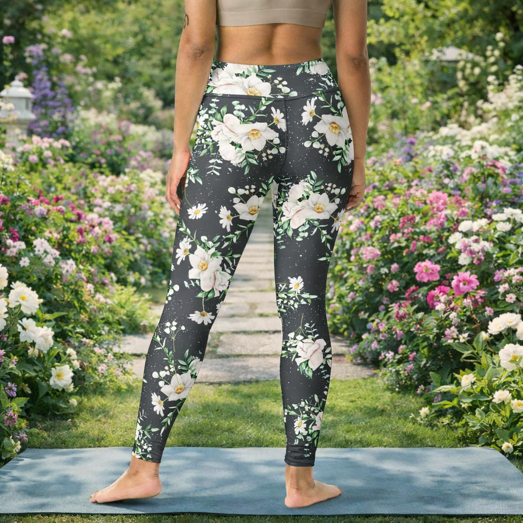 Yoga - Leggings mit floralem Muster - YogaStylz