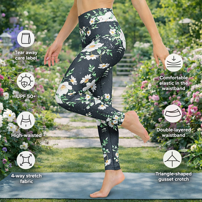 Yoga - Leggings mit floralem Muster - YogaStylz