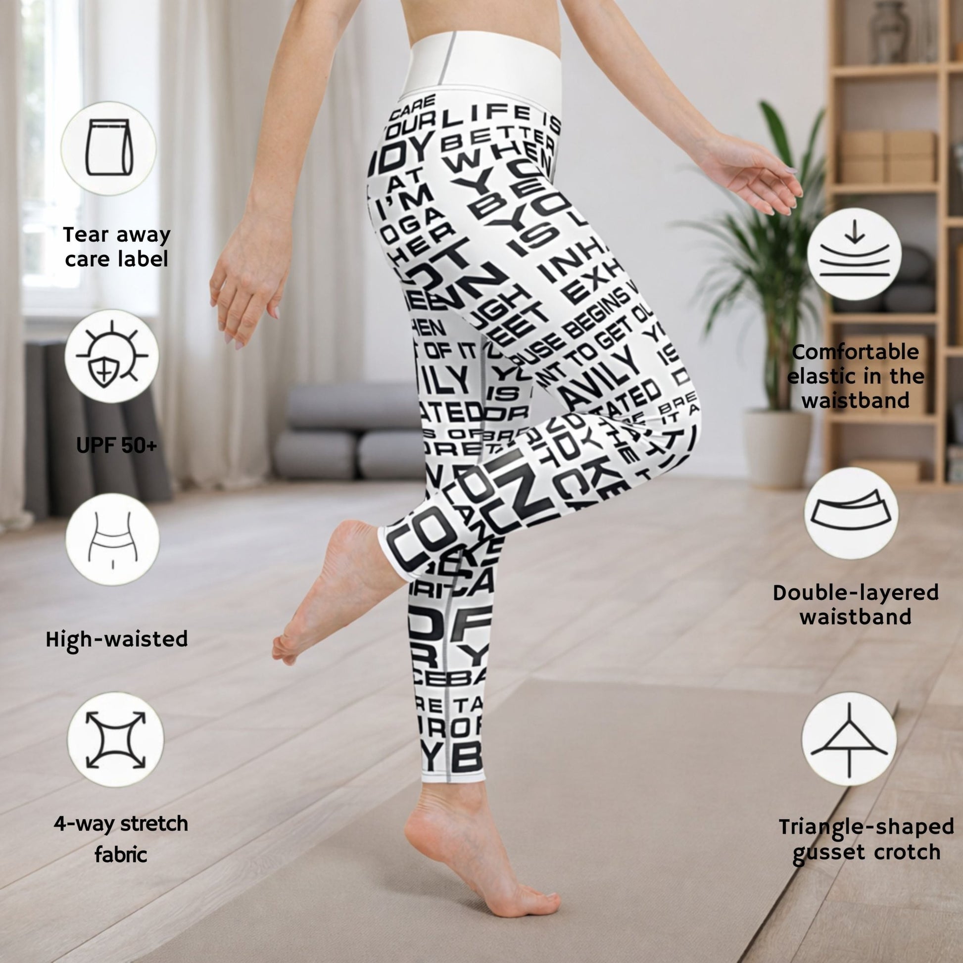 Yoga - Leggings mit inspirierenden Affirmationen - YogaStylz