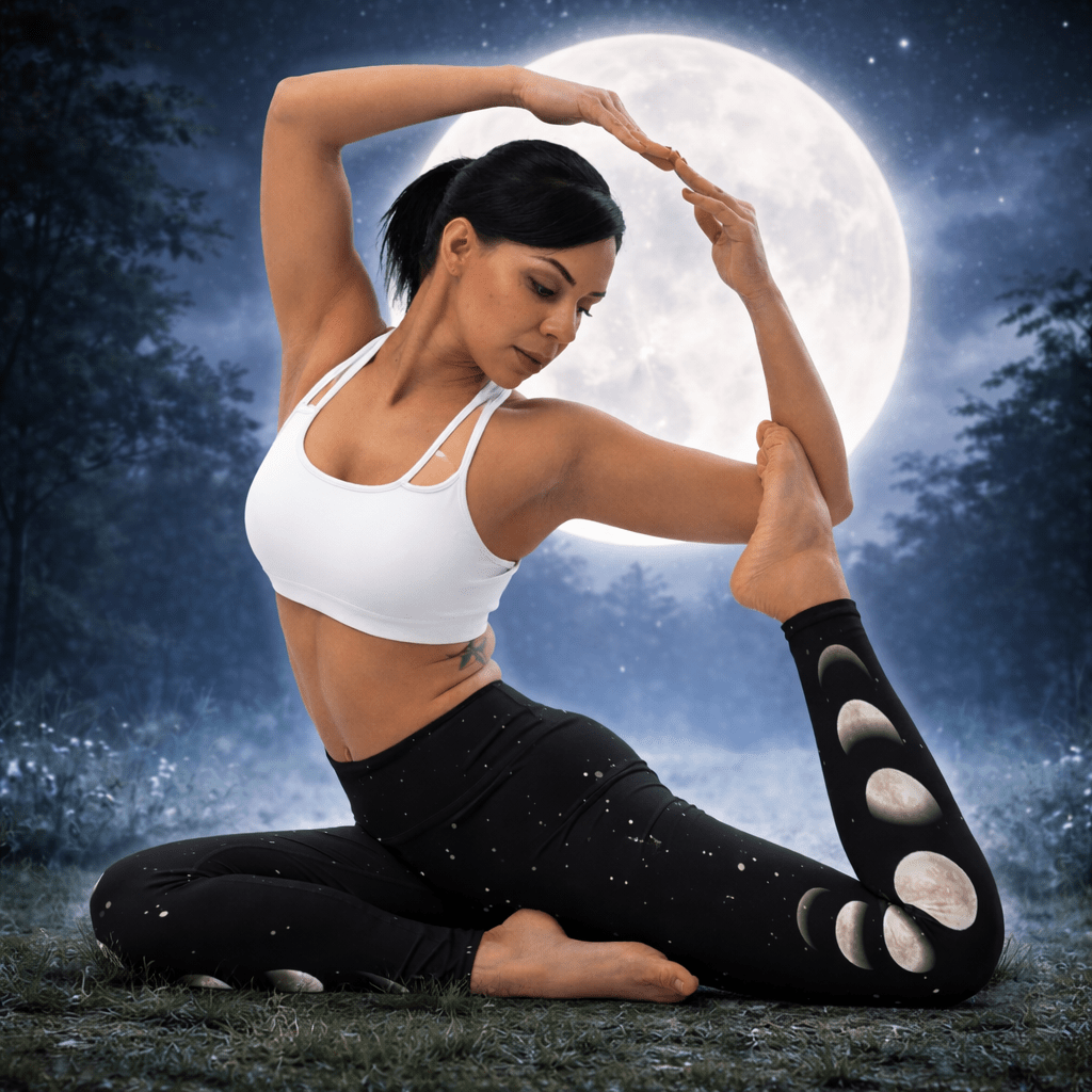 Yoga - Leggings mit Mondphasen an den Seiten - YogaStylz