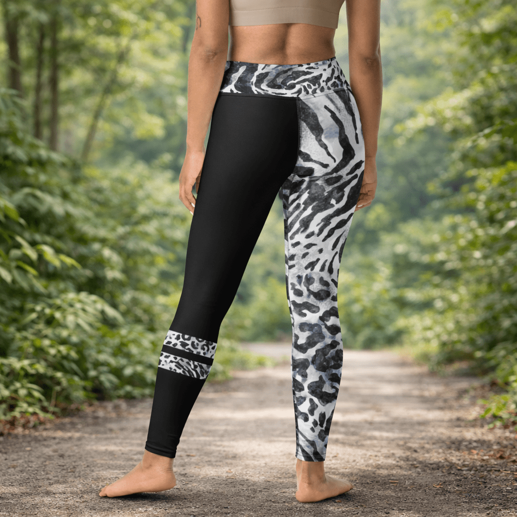Yoga - Leggings Zweiteilig mit Animal Print - YogaStylz